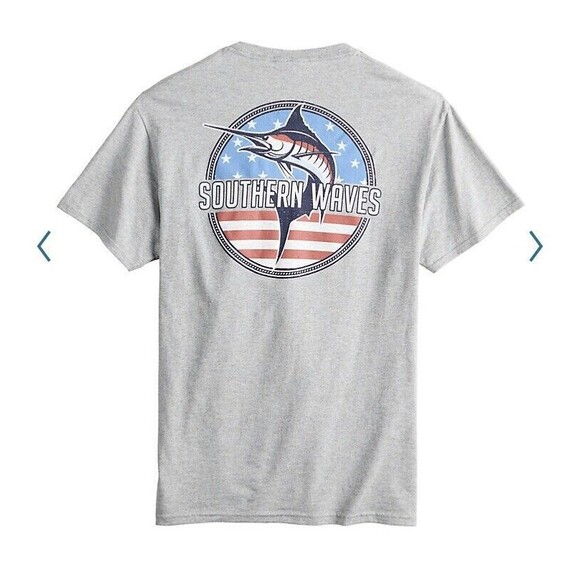 Croft & Barrow Men's  T-Shirt Modern Fit Pullover Graphic Big Fish Top sz XL NEW - Picture 2 of 9